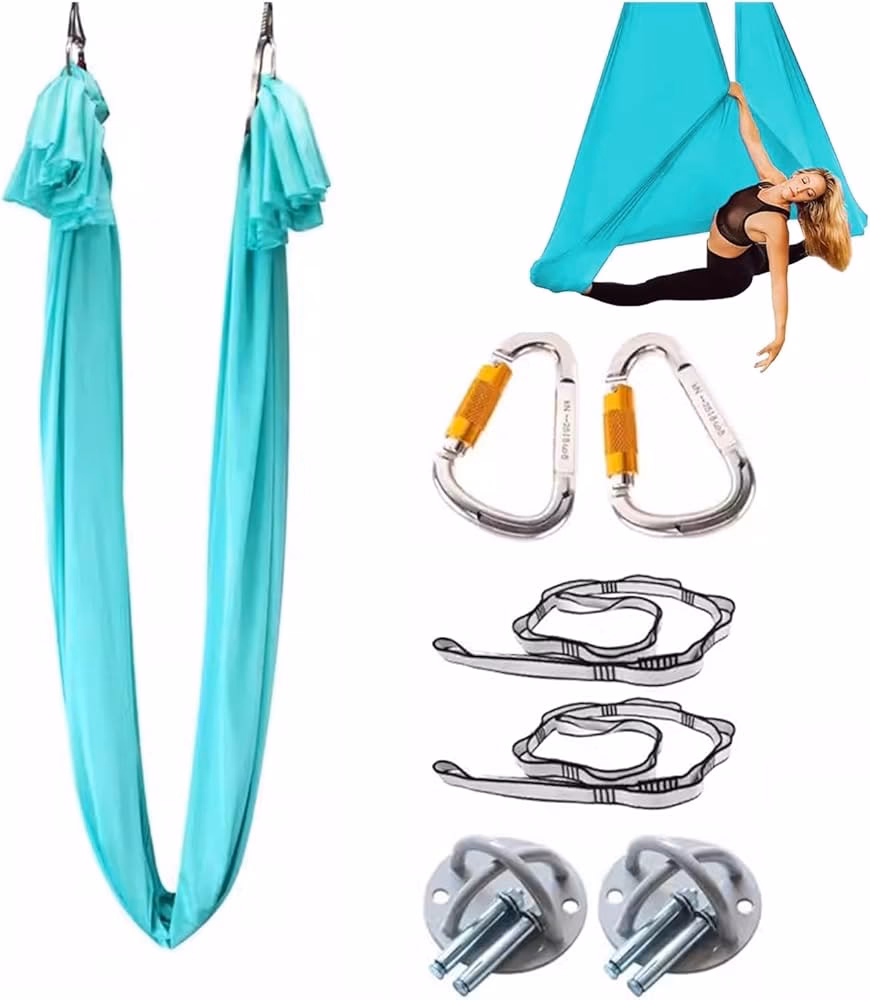 What equipment is needed for aerial yoga?