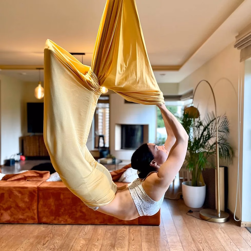 What are yoga hammocks made of?