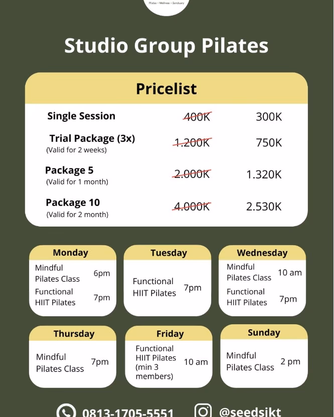 Berapa biaya kelas pilates yang seharusnya?