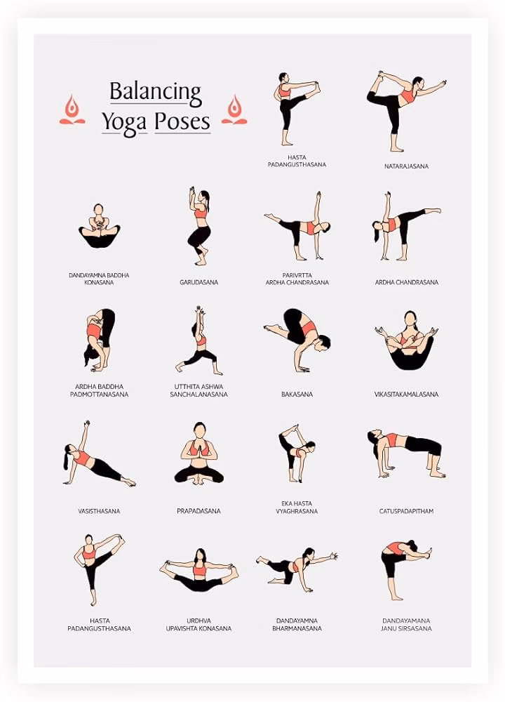 ¿Cómo se les llama a las posturas del yoga?