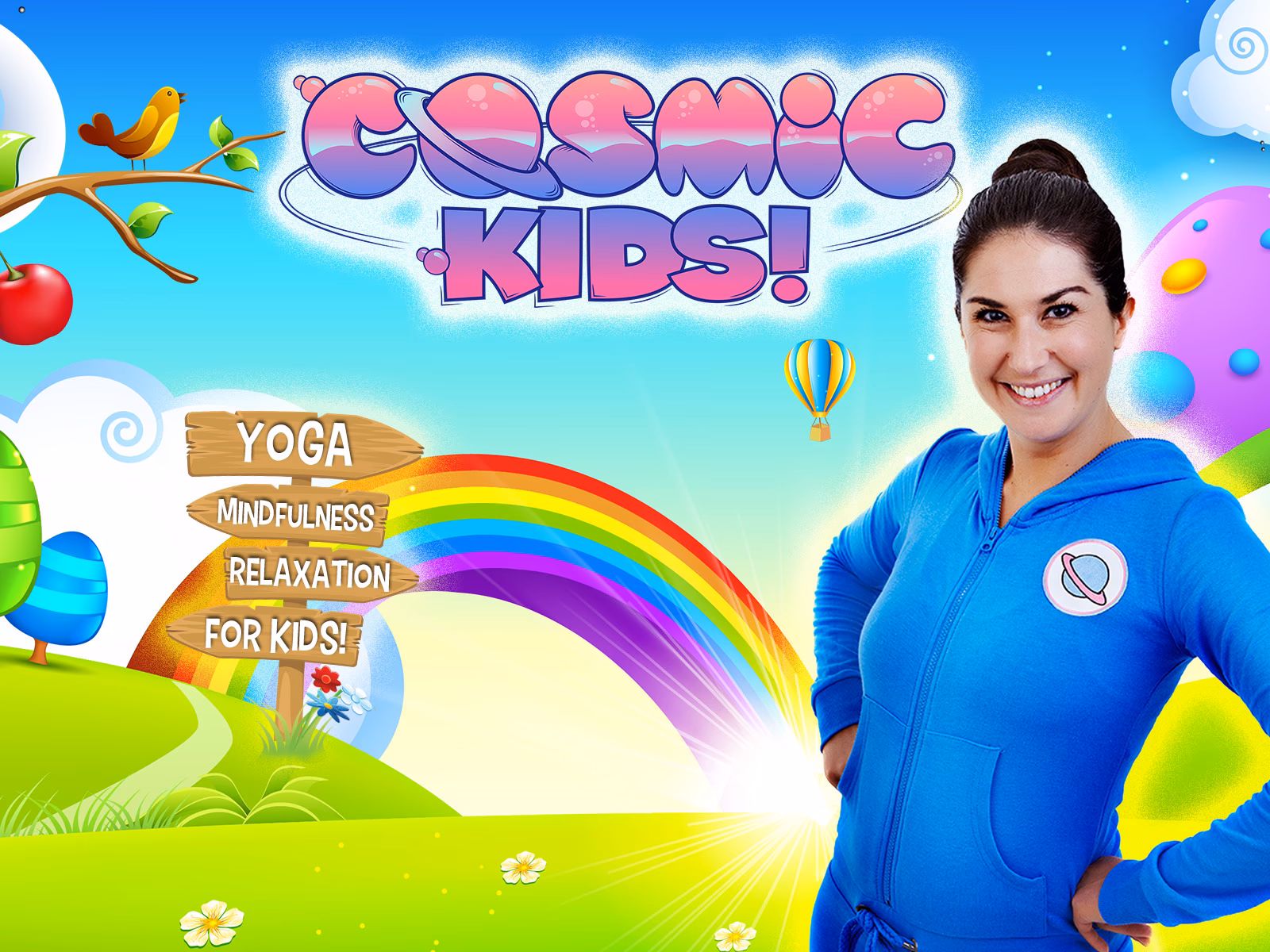 Who is the lady who does cosmic yoga?