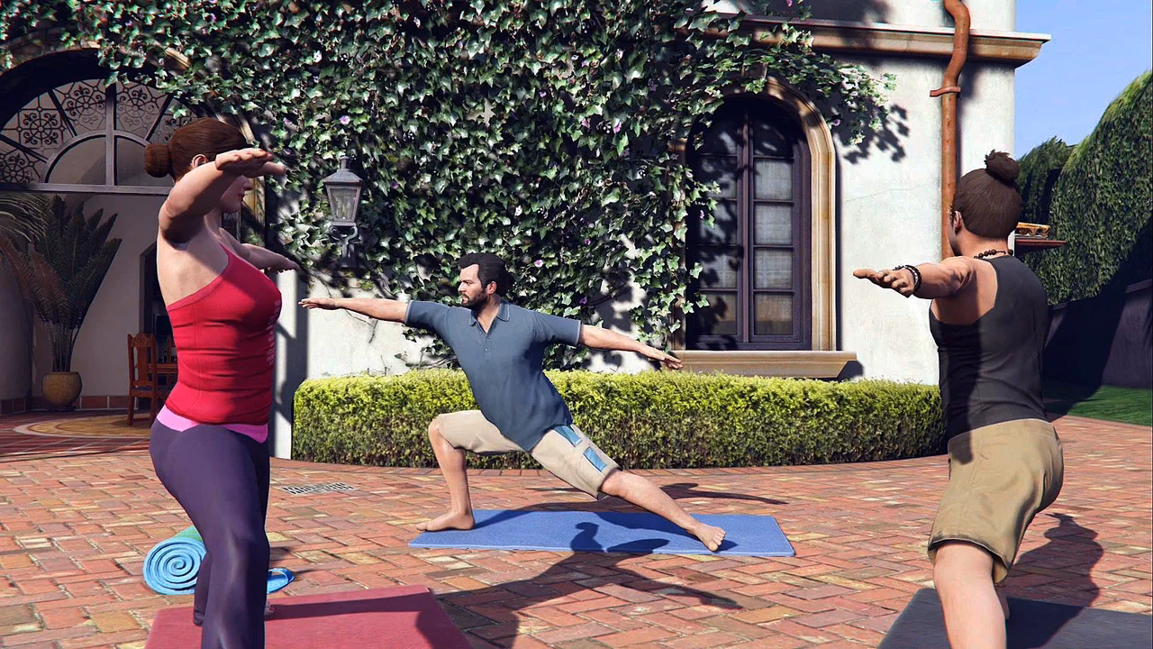 What happens when Michael does yoga?