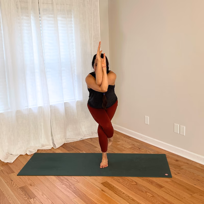 What is the Eagle Pose good for?