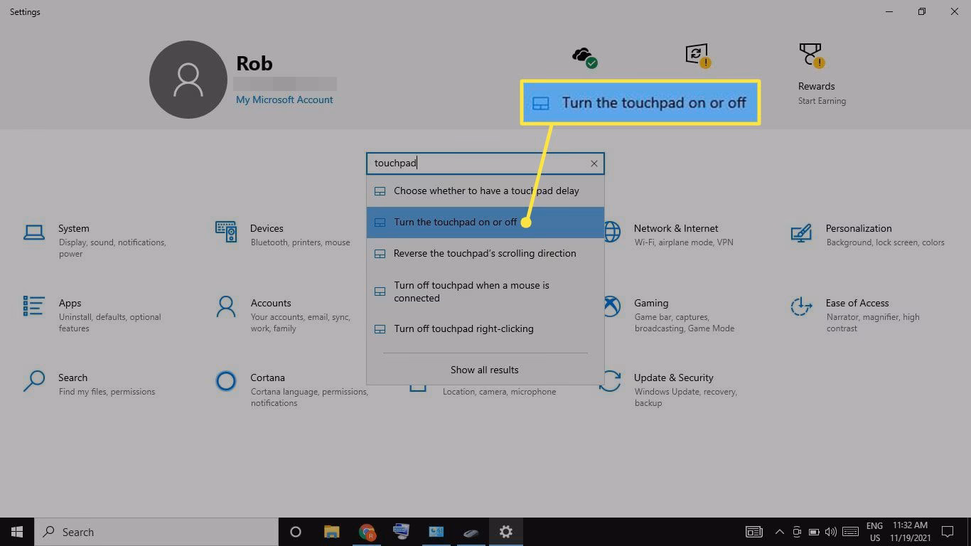 How do I turn on the touchpad on my Lenovo Yoga?