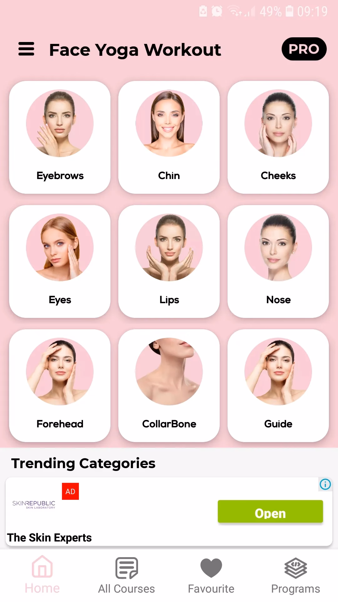 Is the Face Yoga app free for iPhone?