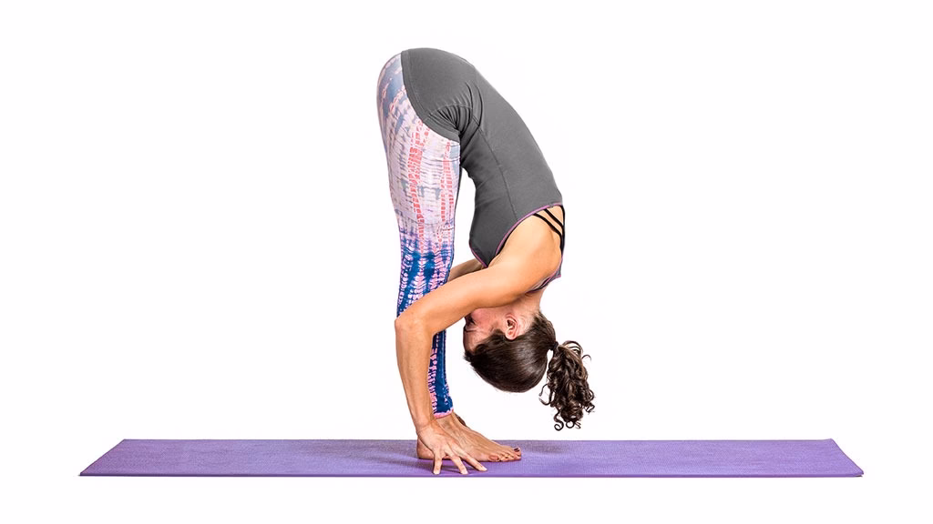 What is the forward fold in yoga called?