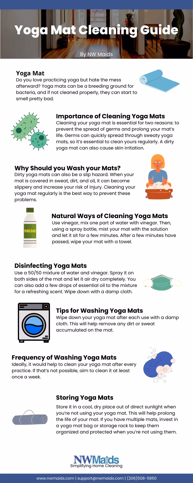 How do you get the rubber smell out of mats?