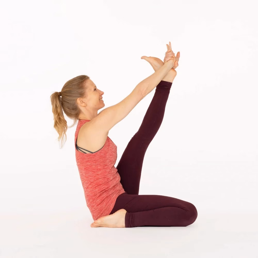 What are the benefits of the heron pose?
