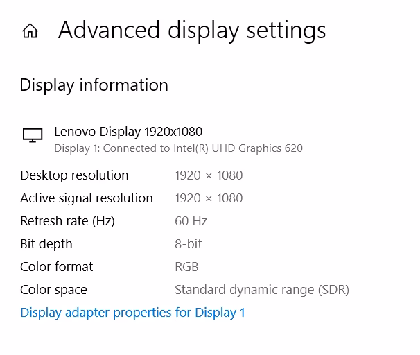 How do I find my Lenovo screen resolution?