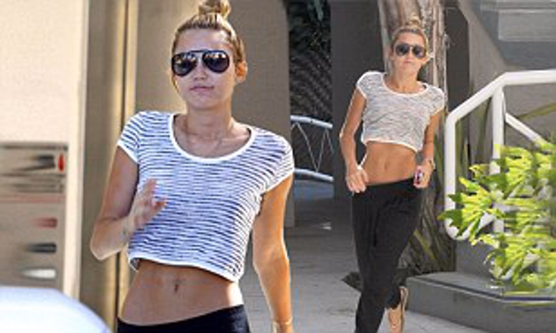 How many times does Miley Cyrus do Pilates?