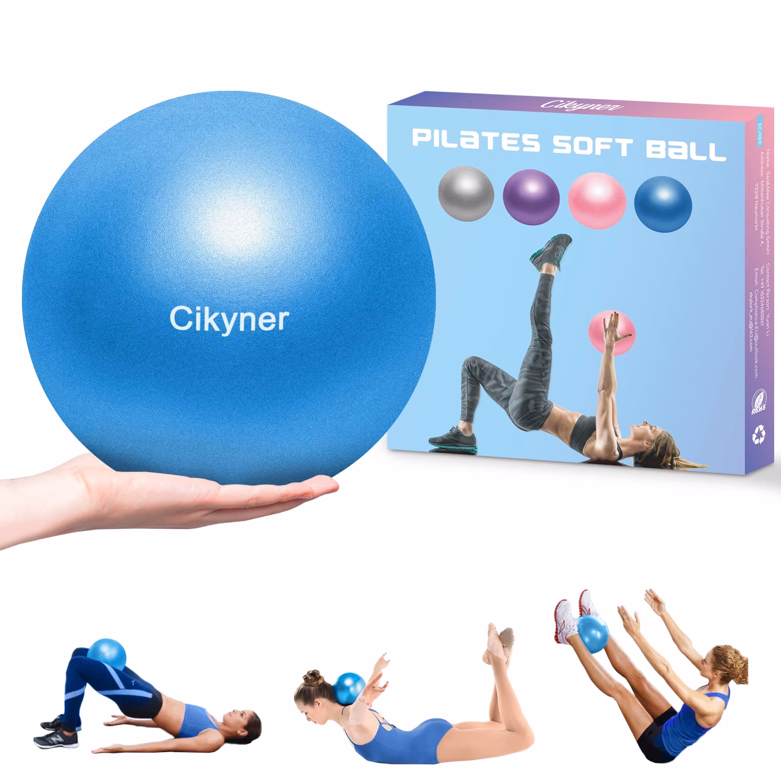 What is the size of a small Pilates ball?