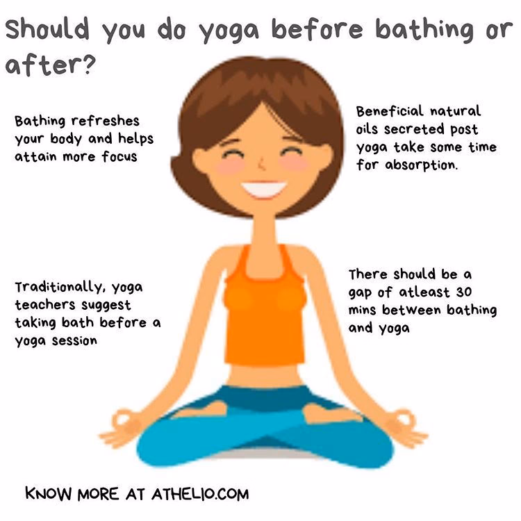 How long should I wait to shower after yoga?