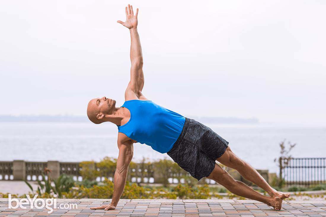 What is the side plank pose called in yoga?