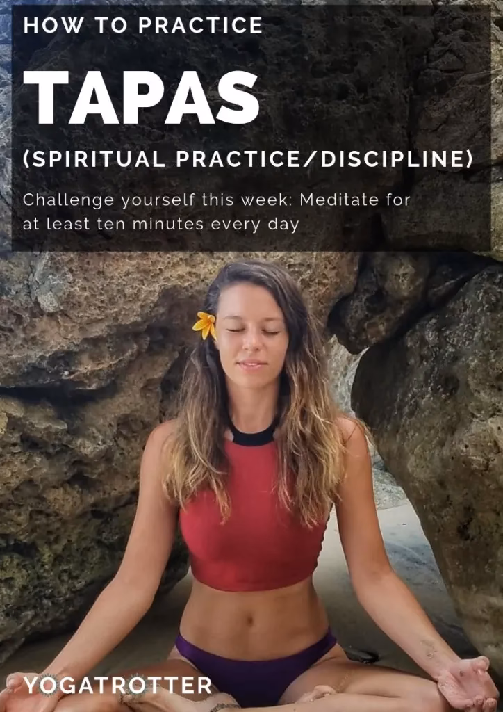 What does tapas in yoga mean?