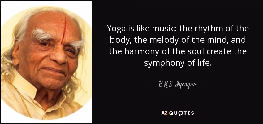 What is the connection between yoga and music?