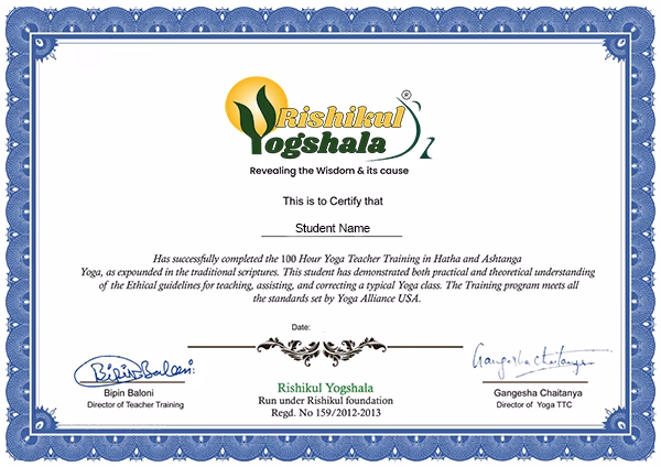 How much does a yoga certification cost in India?