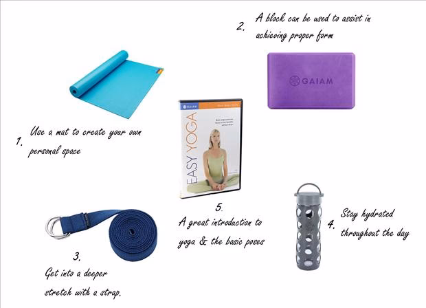 What are the equipments used in yoga?